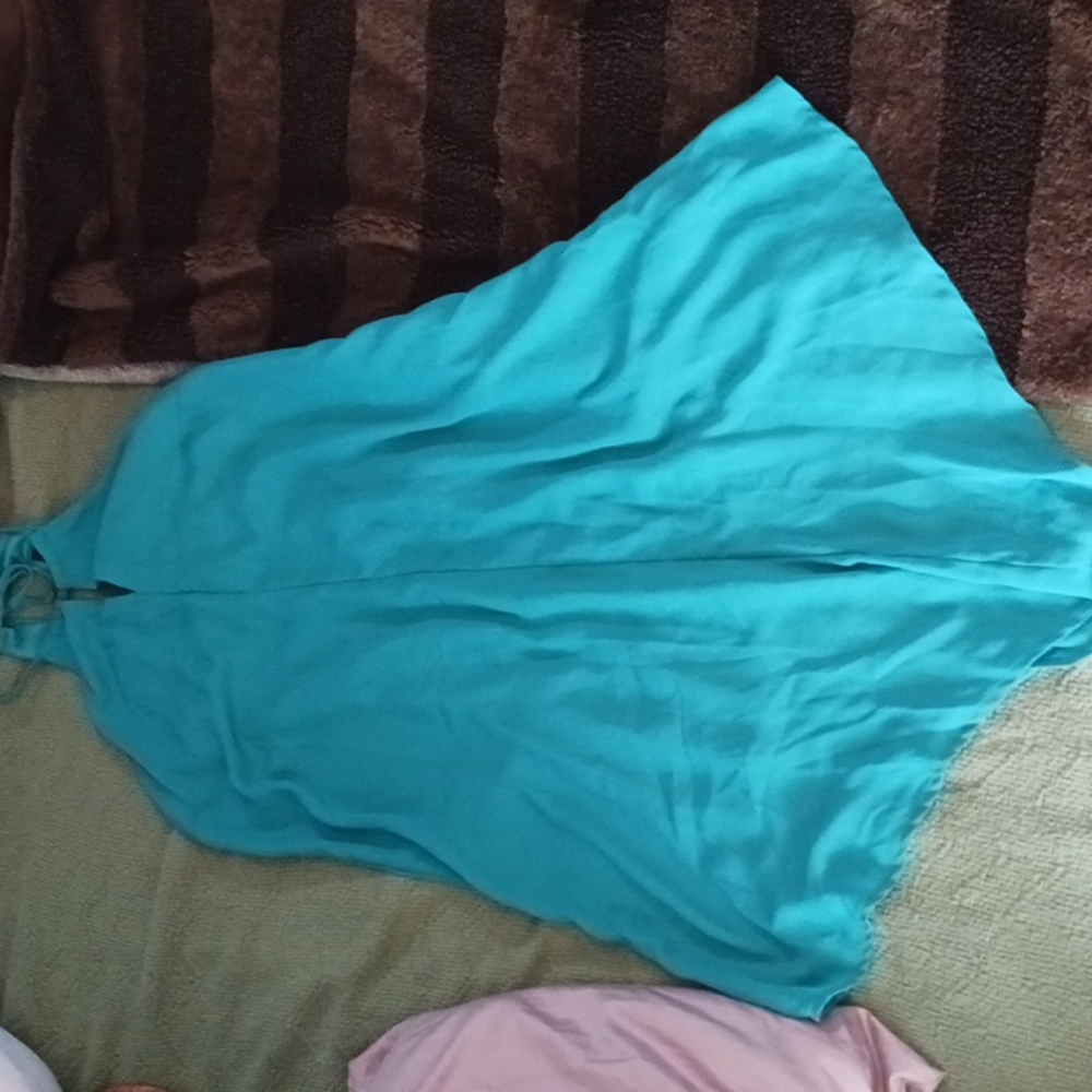 Teal shift dress
